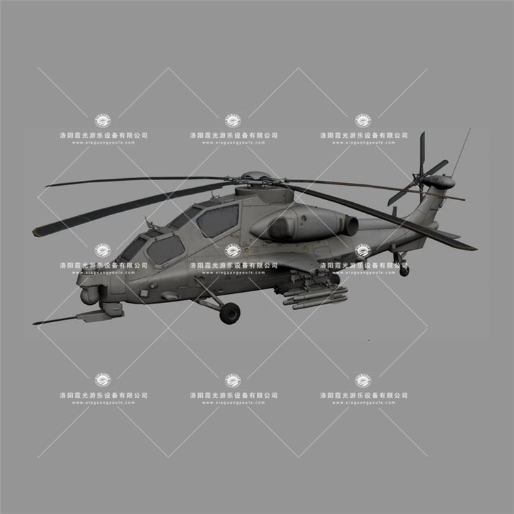 四更镇武装直升机3D模型